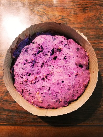紫芋ケーキの写真
