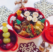 お弁当に♡キャンディチーズゆきだるまの写真