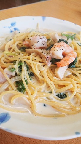簡単!クリームパスタ 生クリーム不使用