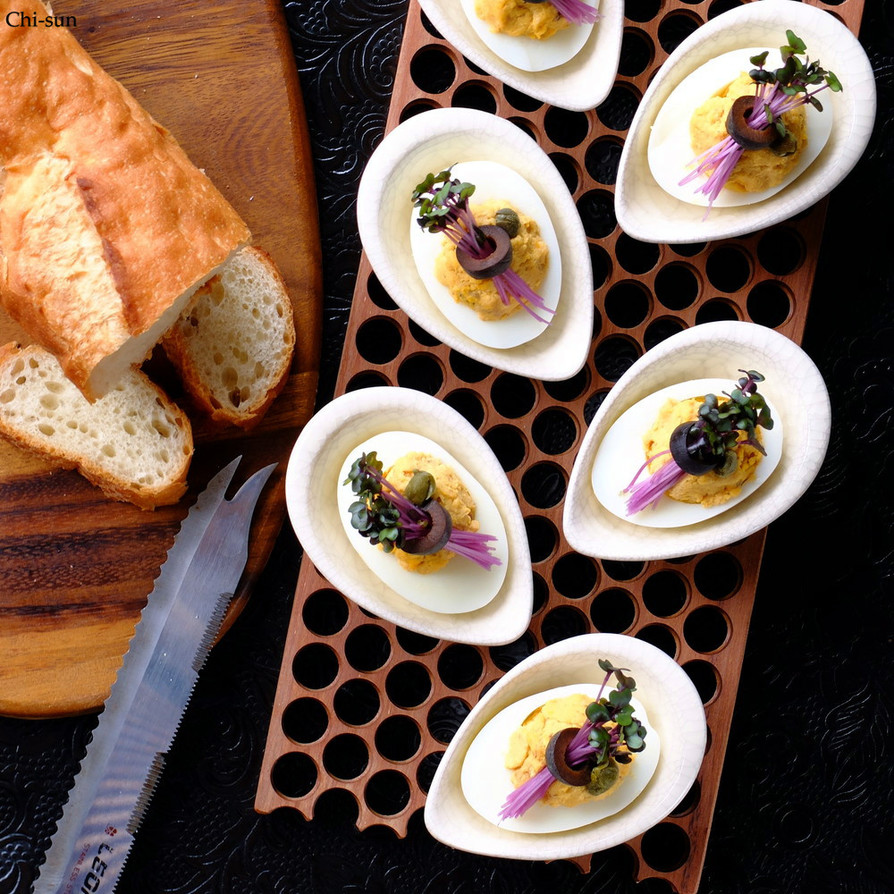 ワカモレのデビルドエッグのレシピ