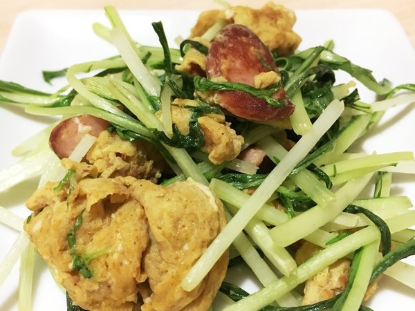 子供が大好き!水菜と卵の炒め物♪