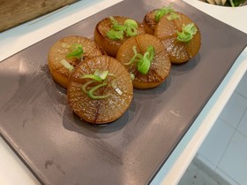 レンチンで簡単!大根の照り焼きステーキ