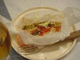 鶏とシメジのイタリアン包み