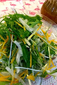 柚子ドレッシングで爽☆大根と水菜のサラダ