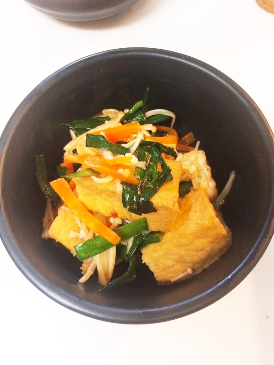 厚揚げ豆腐とあるもの野菜で簡単中華風の画像