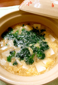 モロヘイヤとお豆腐のとろとろスープ