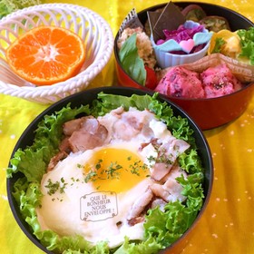 ベーコンエッグ 常備菜で糖質オフ弁当