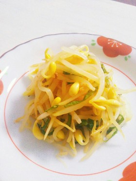 低糖質!レンジで簡単もやしの梅紫蘇和え