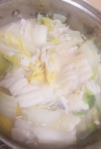 太刀魚と白菜のミルフィーユ鍋