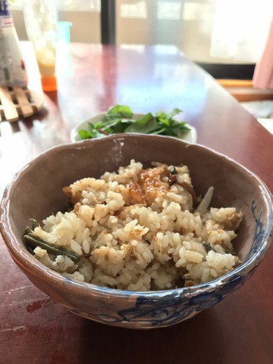 味ご飯★山菜とツナの写真