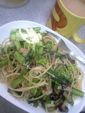 残り野菜の和風パスタ