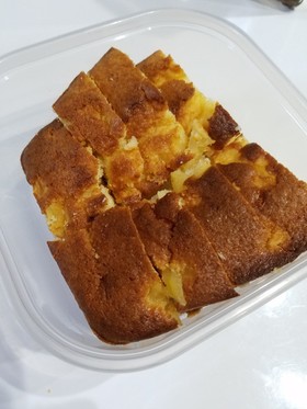 レンジのりんご煮パウンドケーキ
