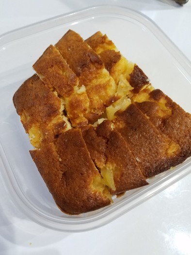レンジのりんご煮パウンドケーキの写真