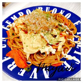 子供喜ぶ♬。.オム焼きそば♡