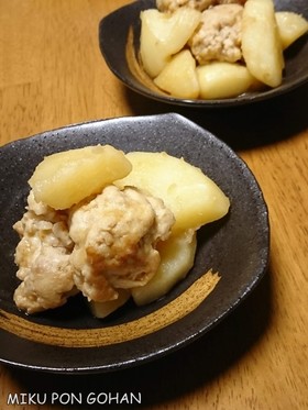 軟骨つくねとじゃがいもの甘辛煮