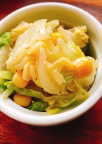 白菜とコーンのマヨ醤油サラダ