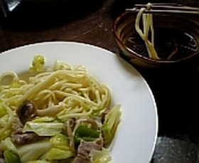 週末はコレ!焼そば!「天つゆでどうぞ~」