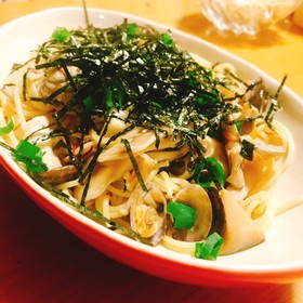 アサリとキノコたっぷりお吸い物パスタ