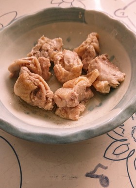 レンチン1分蒸し鶏♪つまみ&弁当に♪