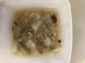 離乳食 豚ひき肉とかぶとナスのあんかけ