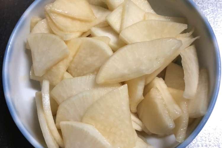 簡単 大量消費 大根スライスの漬物 レシピ 作り方 By 日曜ヨリハダ クックパッド 簡単おいしいみんなのレシピが354万品