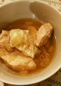 ホロホロ鶏むねのコンソメスープ(圧力なべ
