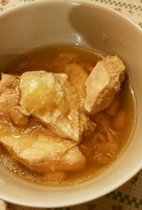 ホロホロ鶏むねのコンソメスープ(圧力なべ