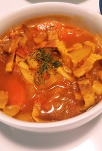余ったトマト缶と常備菜で☆カレースープ