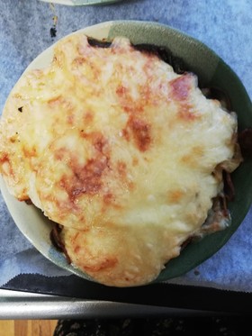 ホワイトソースでスパゲティグラタン★☆