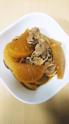 ブタこま肉と大根の煮物