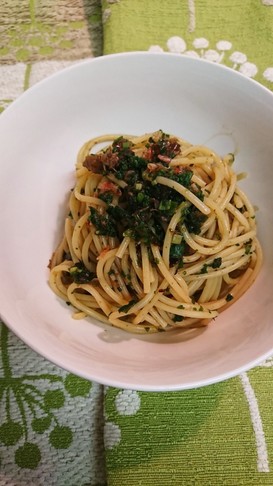海苔のつくだ煮パスタ