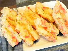 紅生姜入り☆ちくわの磯辺揚げ