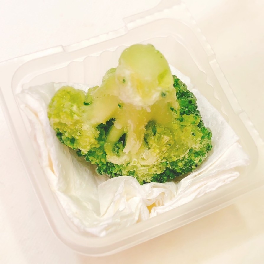 お弁当の冷凍ブロッコリーを綺麗に解凍技♡の画像