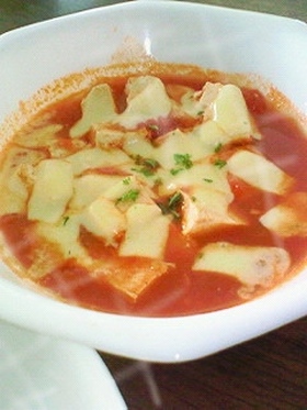 洋風♪トマト缶豆腐煮こみ