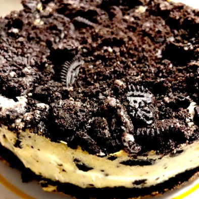 オレオのベイクドチーズケーキの写真