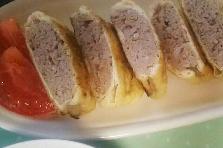 蓮根シャキシャキっ 油揚げの肉詰め レシピ 作り方 By 泉水 真希 クックパッド