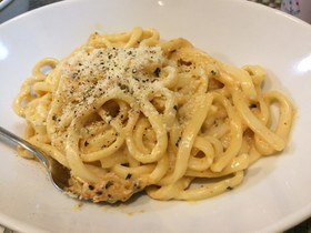 チーズ明太カルボうどん