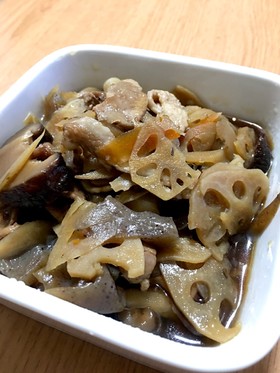 根菜類の煮物 筑前煮風です