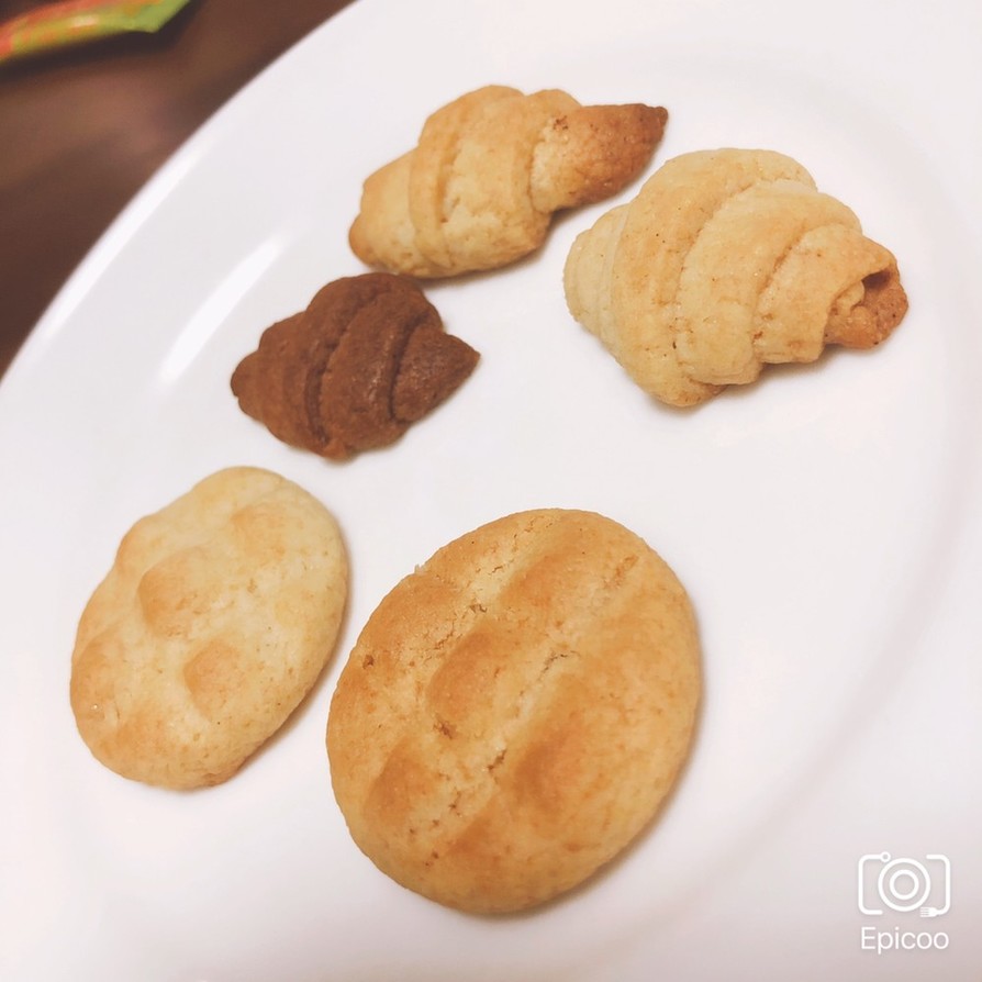 【簡単】卵のいらないパン型クッキーの画像