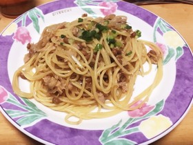 和風ツナ納豆(クリーム)パスタ