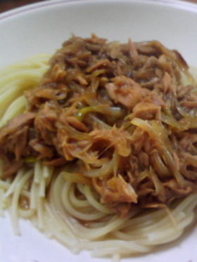 ツナのしょうが醤油スパゲティ