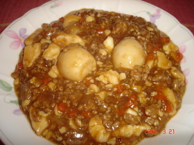 うずらの卵麻婆豆腐