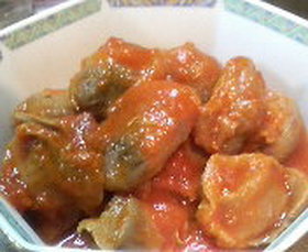 砂肝のトマト煮