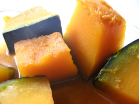 レンジでアッと言う間にかぼちゃの煮物風