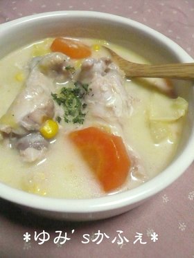 ♡どっさりキャベツと鶏手羽のクリーム煮♡
