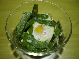 さやえんどうと卵の煮物