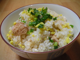ほんのり桜色✾たらこバターごはん