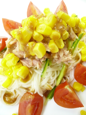 サラダ素麺。