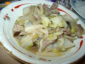 豚肉とたっぷり野菜の甘辛煮
