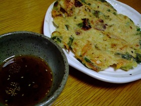 じゃがいもと米粉と強力粉のチジミ